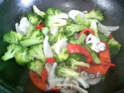 Make Squids fire broccoli step 16