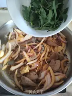 Make Onion fried liver step 5
