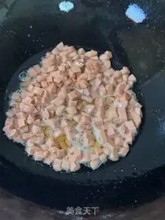 Make Ham shrimp veggie rice step 4