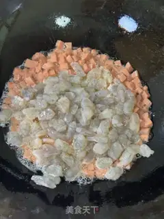 Make Ham shrimp veggie rice step 5