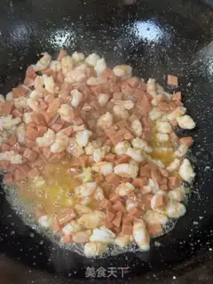 Make Ham shrimp veggie rice step 6