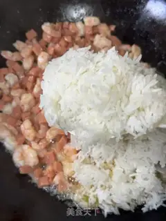 Make Ham shrimp veggie rice step 7