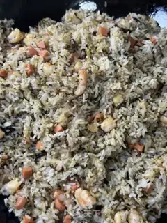 Make Ham shrimp veggie rice step 11