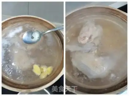 Make Five fingers of peach coconut fungus and chicken soup step 4