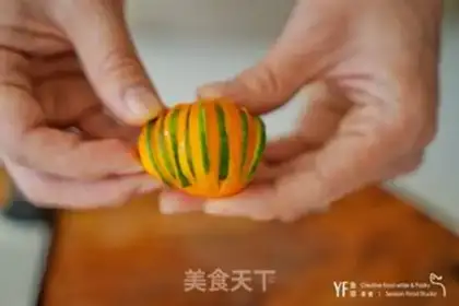 Make Orange cucumber bees step 3