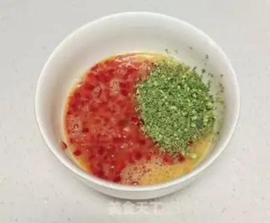 Make Vegetable fried eggs step 1