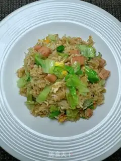 Make Eggs and meat and rice step 11