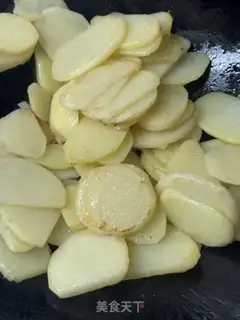 Make Pepper potato and ham sausage step 4
