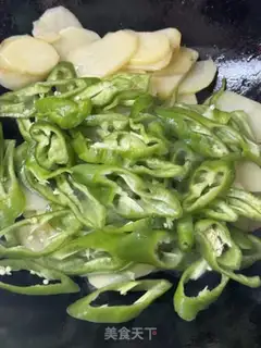 Make Pepper potato and ham sausage step 5