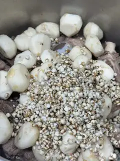 Make Horseshoe rice soup step 4