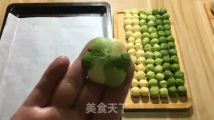 Make Tea and three-colour cookies step 16