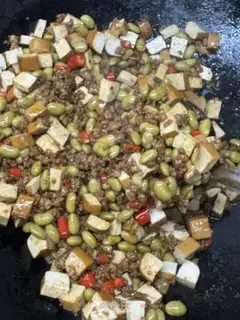 Make Scrambled beans step 12