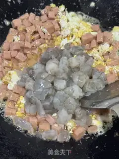 Make Lunch prawn veggie rice step 5