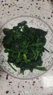 Make Chan Jelly spinach peanut rice step 3