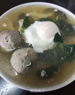 Make Burgered egg beefball soup step 5