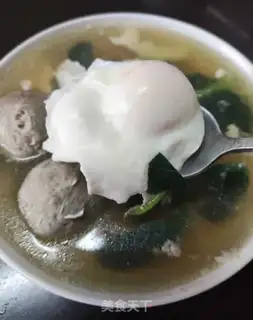 Make Burgered egg beefball soup step 6