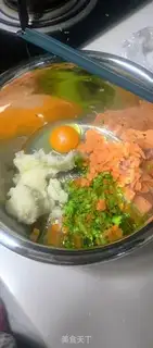 Make Triple fish vegetable eggcakes step 0