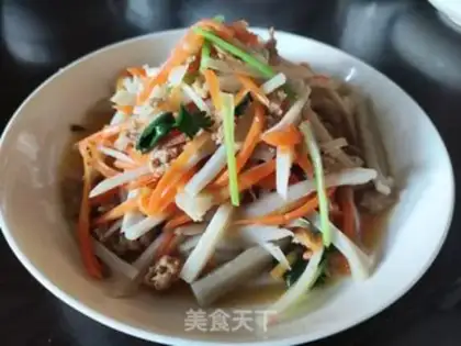 Make Lotus fried meat step 6