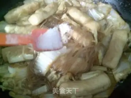 Make Soybeans, cabbage, red fries step 11