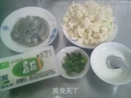 Make Shrimp tofu bouquet step 0