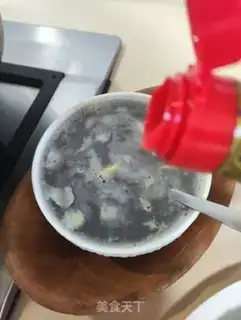 Make Five black oatmeal egg porridge step 5