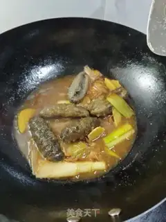 Make Burning sea cucumber step 7