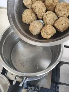 Make Potato fan with meatballs step 2