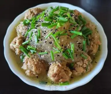 Make Potato fan with meatballs step 6
