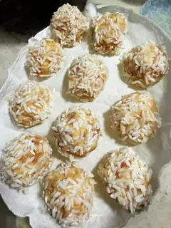Make The rice pearl meatballs step 8