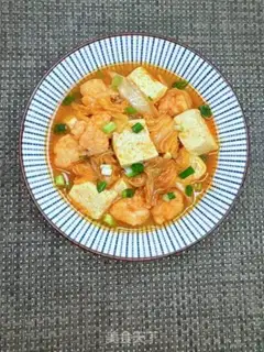 Make Pickle tofu shrimp pan step 8