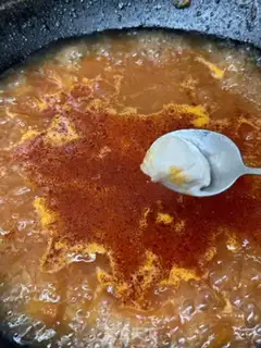 Make Tomato shrimp ski powder step 7