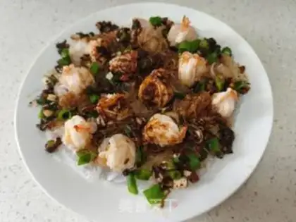 Make Garlic fan shrimp step 11