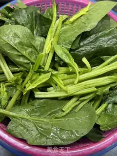 Make Porridge liver spinach soup step 0