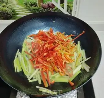 Make Celery, red pepper step 2