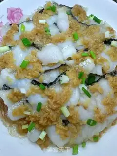 Make Garlic fan steamed fish step 9