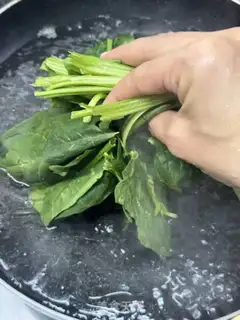 Make Porridge liver spinach soup step 3