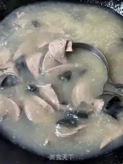 Make Porridge liver spinach soup step 8
