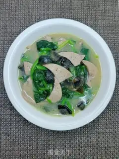 Make Porridge liver spinach soup step 12