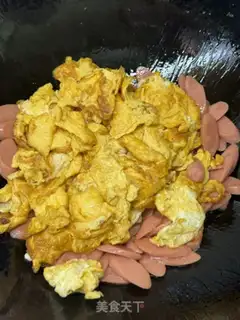 Make Ham fried eggs step 5