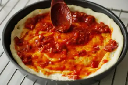 Make Tomato sauce pizza step 8