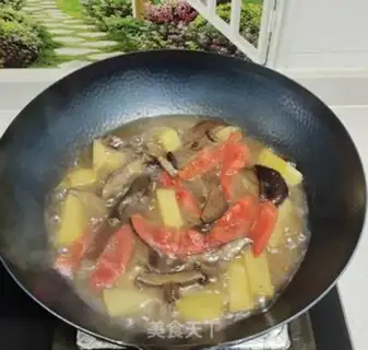 Make Mushroom Western Red Potato step 1