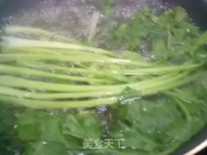 Make Celery and goattails tofu step 2