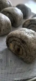 Make Black sesame smelt rolls step 8