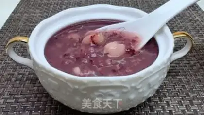 Make Lotus, black rice congee step 7