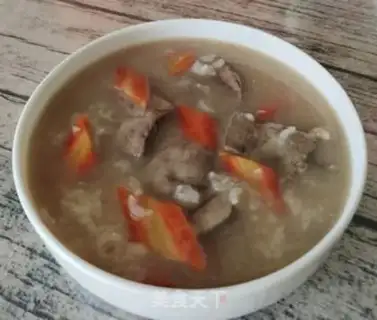 Make Pork liver carrot congee step 5