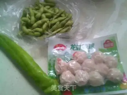 Make Blue pepper lobster-flavored beans step 0