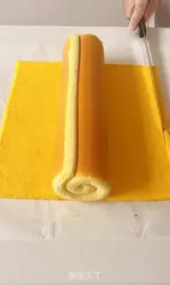 Make Tiger cake roll step 25