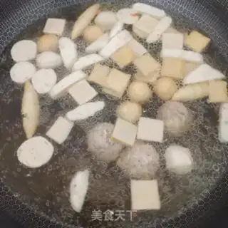 Make Powdering meatball rice step 4