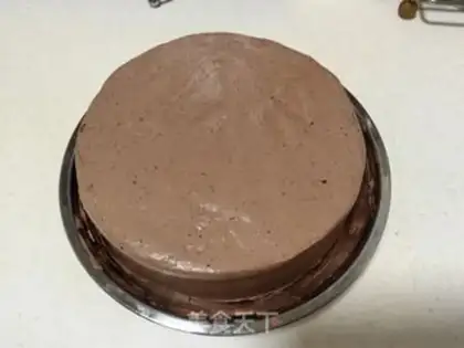 Make Chocolate heart cake step 9