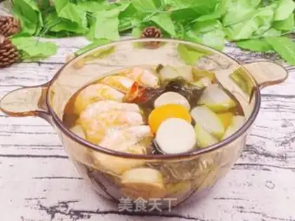 Make The Japanese winter melon dress with shrimp mushroom soup step 9